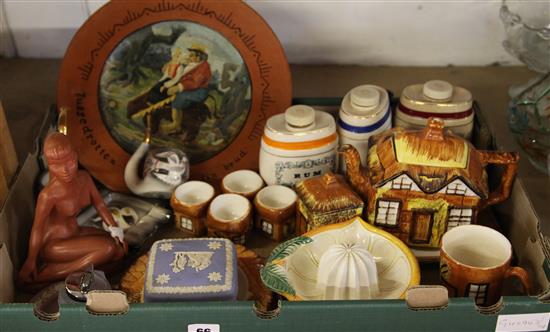 Collection of mixed Continental ceramics & Cottageware etc